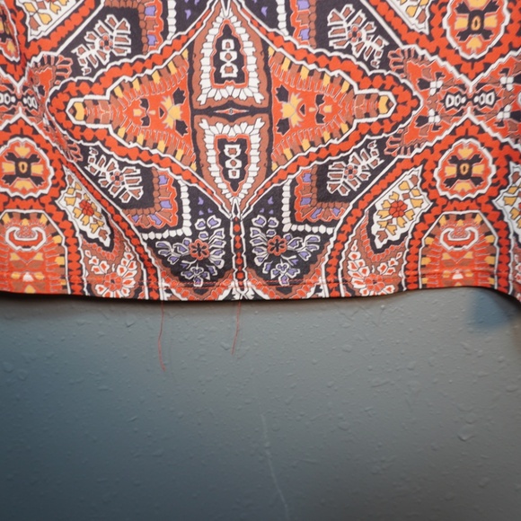 Peck & Peck Womens Multi Color Paisley Scoop Neck Mid Sleeve Blouse Size Large - Picture 3 of 6